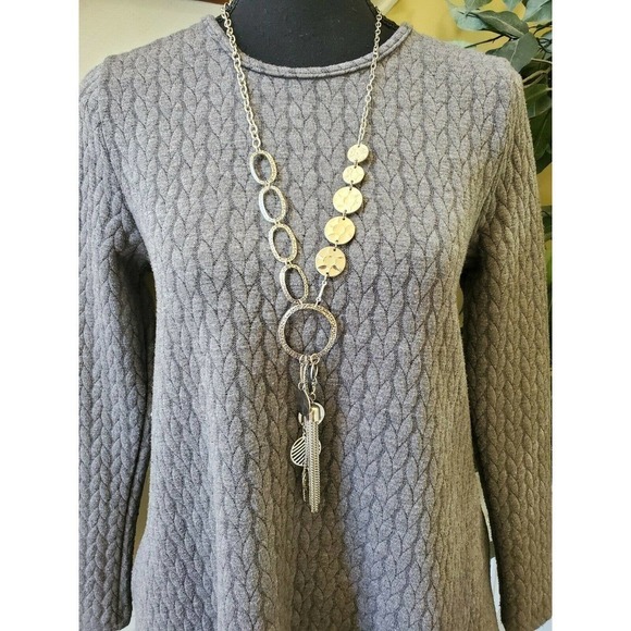 Fantastic Fawn Gray Tunic Mini Dress Size Small - Picture 2 of 11